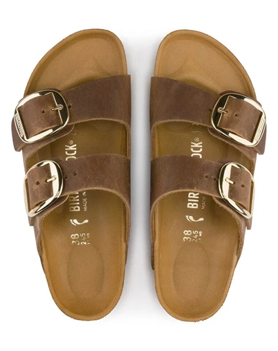 Arizona Big Buckle Oiled Leather Sandal - Cognac - Birkenstock